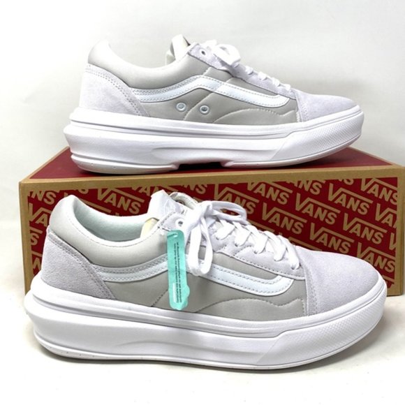 VANS Old Skool Overt CC Platform Shoes White Suede Canvas Men's Low VN0A7Q5ELGX - Picture 5 of 11